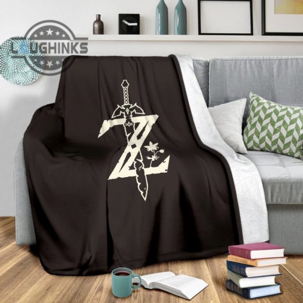 legend of zelda sword symbol fleece blanket bedding decor gift sherpa cozy plush throw blankets 30x40 40x50 60x80 room decor gift laughinks 1 2