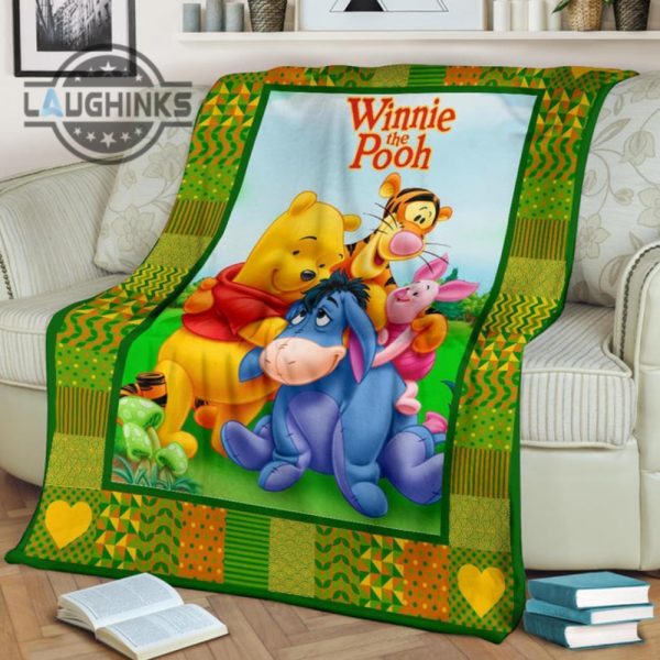 cute winnie the pooh fleece blanket gift idea sherpa cozy plush throw blankets 30x40 40x50 60x80 room decor gift laughinks 1 1