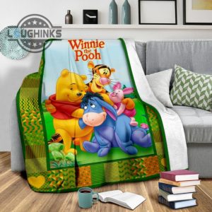 cute winnie the pooh fleece blanket gift idea sherpa cozy plush throw blankets 30x40 40x50 60x80 room decor gift laughinks 1 2