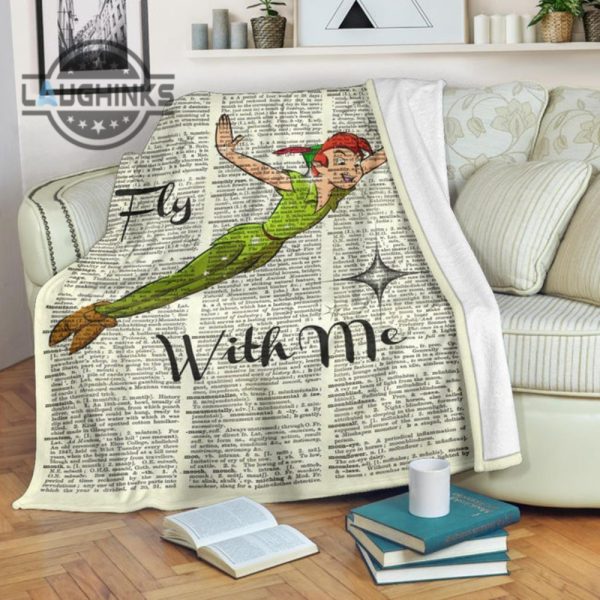 fly with me peter pan fleece blanket for bedding decor sherpa cozy plush throw blankets 30x40 40x50 60x80 room decor gift laughinks 1