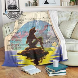 song lyric little mermaid fleece blanket bedding decor sherpa cozy plush throw blankets 30x40 40x50 60x80 room decor gift laughinks 1