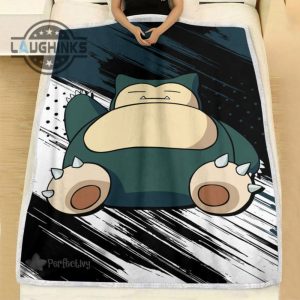 snorlax blanket fleece custom pokemon anime bedding sherpa cozy plush throw blankets 30x40 40x50 60x80 room decor gift laughinks 1