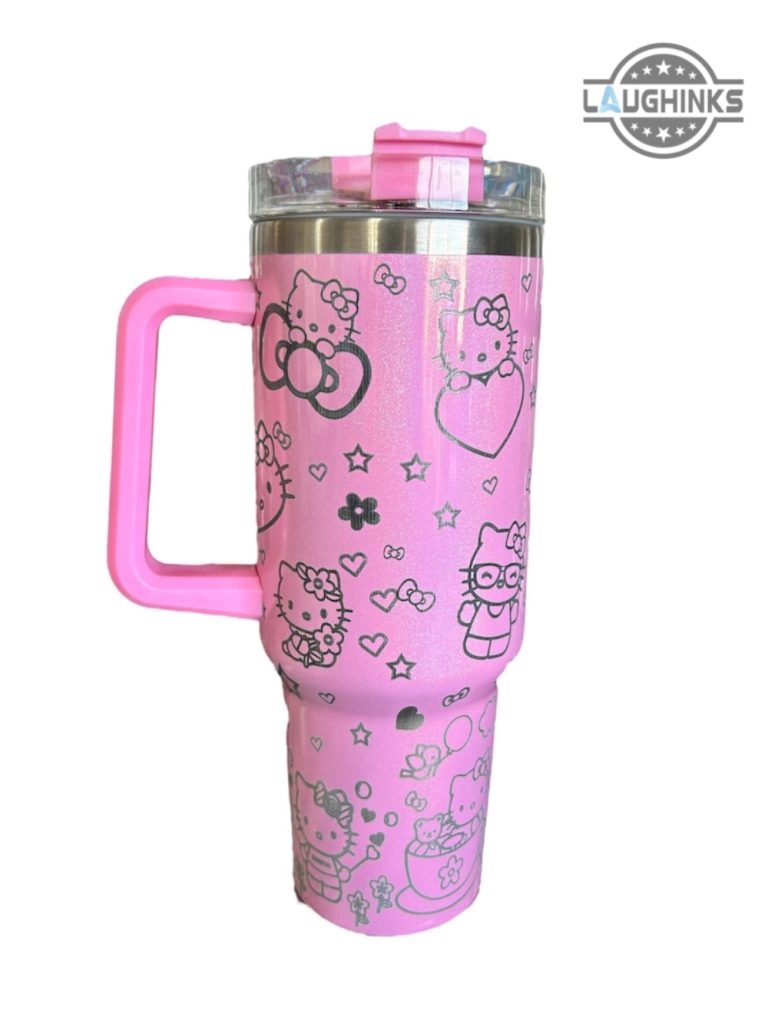 Stanley Hello Kitty Tumbler Dupe 40 Oz Limited Edition Laser Engraved ...