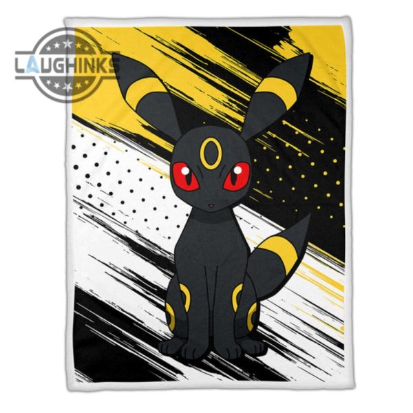 umbreon blanket fleece custom pokemon anime bedding sherpa cozy plush throw blankets 30x40 40x50 60x80 room decor gift laughinks 1 2