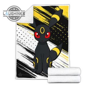 umbreon blanket fleece custom pokemon anime bedding sherpa cozy plush throw blankets 30x40 40x50 60x80 room decor gift laughinks 1 3