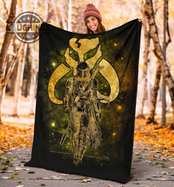 the mandalorian fleece blanket bounty hunter golden sherpa cozy plush throw blankets 30x40 40x50 60x80 room decor gift laughinks 1 4