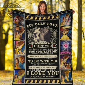 beauty and the beast fleece blanket my only love the day i met you sherpa cozy plush throw blankets 30x40 40x50 60x80 room decor gift laughinks 1