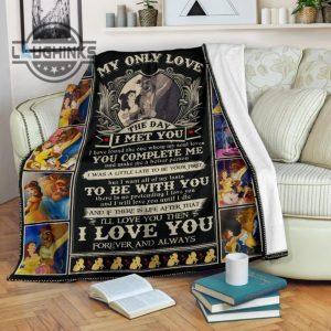 beauty and the beast fleece blanket my only love the day i met you sherpa cozy plush throw blankets 30x40 40x50 60x80 room decor gift laughinks 1 1