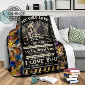 beauty and the beast fleece blanket my only love the day i met you sherpa cozy plush throw blankets 30x40 40x50 60x80 room decor gift laughinks 1 3