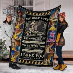 beauty and the beast fleece blanket my only love the day i met you sherpa cozy plush throw blankets 30x40 40x50 60x80 room decor gift laughinks 1 5