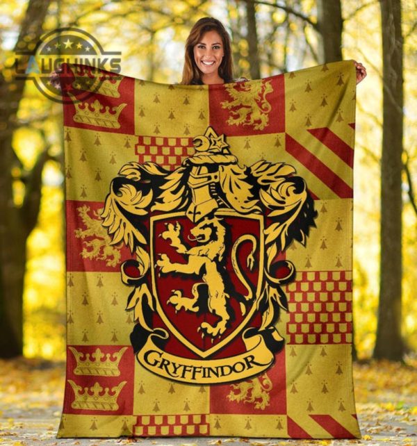 harry potter gryffindor fleece blanket house badge fan gift sherpa cozy plush throw blankets 30x40 40x50 60x80 room decor gift laughinks 1