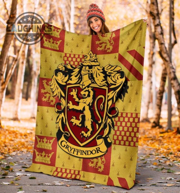 harry potter gryffindor fleece blanket house badge fan gift sherpa cozy plush throw blankets 30x40 40x50 60x80 room decor gift laughinks 1 4