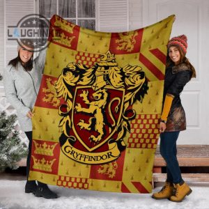 harry potter gryffindor fleece blanket house badge fan gift sherpa cozy plush throw blankets 30x40 40x50 60x80 room decor gift laughinks 1 5