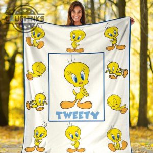 tweety fleece blanket looney tunes cartoon fan gift sherpa cozy plush throw blankets 30x40 40x50 60x80 room decor gift laughinks 1