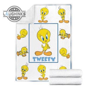 tweety fleece blanket looney tunes cartoon fan gift sherpa cozy plush throw blankets 30x40 40x50 60x80 room decor gift laughinks 1 6