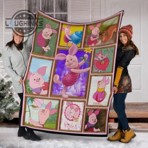 piglet fleece blanket winnie the pooh friends fan gift idea sherpa cozy plush throw blankets 30x40 40x50 60x80 room decor gift laughinks 1 5