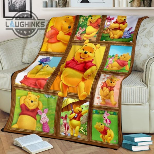 winnie the pooh fleece blanket amazing gift idea for fan sherpa cozy plush throw blankets 30x40 40x50 60x80 room decor gift laughinks 1 2