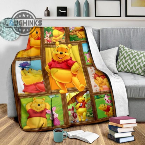 winnie the pooh fleece blanket amazing gift idea for fan sherpa cozy plush throw blankets 30x40 40x50 60x80 room decor gift laughinks 1 3