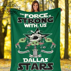 dallas stars baby yoda fleece blanket the force is strong sherpa cozy plush throw blankets 30x40 40x50 60x80 room decor gift laughinks 1