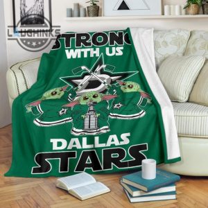 dallas stars baby yoda fleece blanket the force is strong sherpa cozy plush throw blankets 30x40 40x50 60x80 room decor gift laughinks 1 1