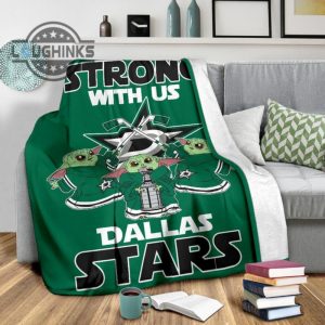 dallas stars baby yoda fleece blanket the force is strong sherpa cozy plush throw blankets 30x40 40x50 60x80 room decor gift laughinks 1 3