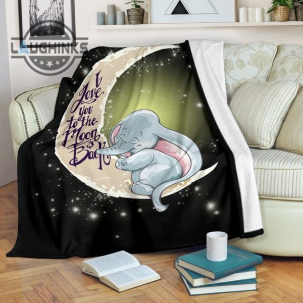 elephant fleece blanket i love you to the moon and back sherpa cozy plush throw blankets 30x40 40x50 60x80 room decor gift laughinks 1