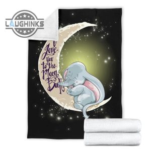 elephant fleece blanket i love you to the moon and back sherpa cozy plush throw blankets 30x40 40x50 60x80 room decor gift laughinks 1 3