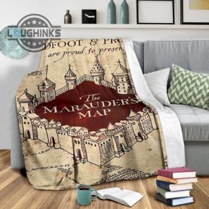 the marauders map fleece blanket for harry potter fan gift idea sherpa cozy plush throw blankets 30x40 40x50 60x80 room decor gift laughinks 1 2