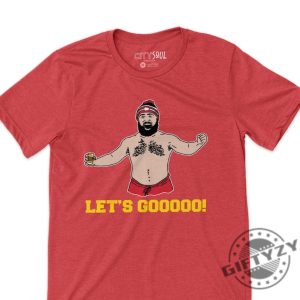 Funny Jason Kelce Shirtless Lets Gooooo Shirt Spirit Animal Jason Kelce Kc Football Funny Shirts giftyzy 3