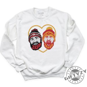 Kansas City Football Kelce Brothers Love Jason And Travis Brothers Art Shirt giftyzy 4