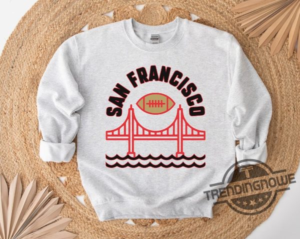 San Francisco Football Sweatshirt Vintage Sf Shirt Hoodie Golden Gate Sweater Cute Game Day T Shirt 49Ers Nfc Championship Shirt trendingnowe 2