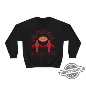 San Francisco Football Sweatshirt Vintage Sf Shirt Hoodie Golden Gate Sweater Cute Game Day T Shirt 49Ers Nfc Championship Shirt trendingnowe 3