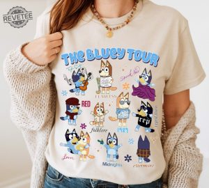 Bluey Eras Tour Sweatshirt The Bluey Tour Music T Shirt Swifties Gift Idea Unique Bluey Eras Tour Shirt revetee 2