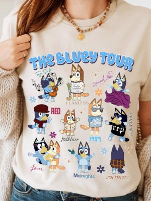 Bluey Eras Tour Sweatshirt The Bluey Tour Music T Shirt Swifties Gift Idea Unique Bluey Eras Tour Shirt revetee 2