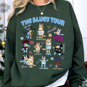 Bluey Eras Tour Sweatshirt The Bluey Tour Music T Shirt Swifties Gift Idea Unique Bluey Eras Tour Shirt revetee 3