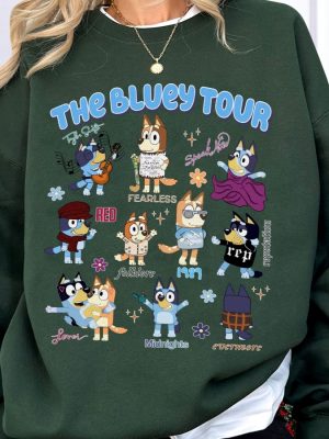 Bluey Eras Tour Sweatshirt The Bluey Tour Music T Shirt Swifties Gift Idea Unique Bluey Eras Tour Shirt revetee 3