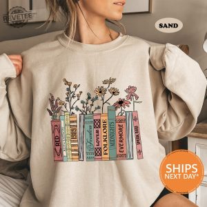 Albums As Books Sweatshirt Trendy Aesthetic For Book Lovers Crewneck Folk Music Hoodie Taylor Swift Albums As Books Unique revetee 2