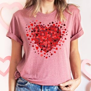 3D Hearts Valentines Day Shirt Valentines Day Shirts For Woman Heart Shirt Cute Valentine Shirt Valentines Day Gift Cheetah Valentines Unique revetee 4