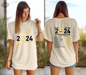 Total Solar Eclipse 2024 Shirt Double Sided Shirt April 8Th 2024 Shirt Eclipse Event 2024 Shirt Celestial Shirt Gift For Eclipse Lover Unique revetee 3