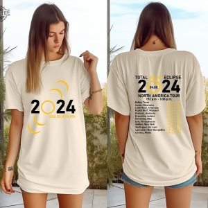 Total Solar Eclipse 2024 Shirt Double Sided Shirt April 8Th 2024 Shirt Eclipse Event 2024 Shirt Celestial Shirt Gift For Eclipse Lover Unique revetee 3