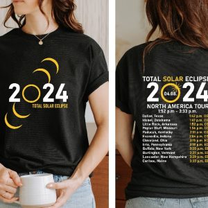 Total Solar Eclipse 2024 Shirt Double Sided Shirt April 8Th 2024 Shirt Eclipse Event 2024 Shirt Celestial Shirt Gift For Eclipse Lover Unique revetee 4