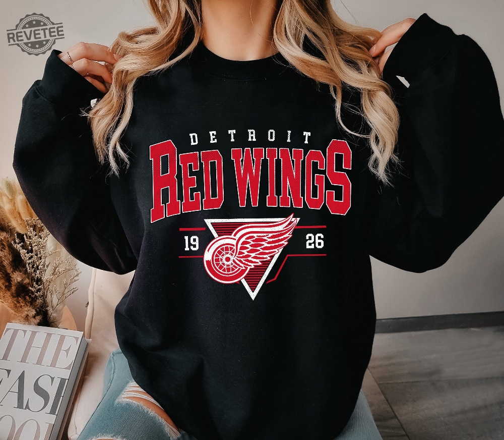 Vintage 90S Detroit Red Wings Shirt Crewneck Jersey Hockey Sweatshirt Jersey Hockey Gift For Fan Detroit Red Wings Merch Unique