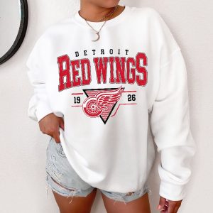 Vintage 90S Detroit Red Wings Shirt Crewneck Jersey Hockey Sweatshirt Jersey Hockey Gift For Fan Detroit Red Wings Merch Unique revetee 2