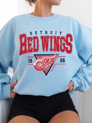 Vintage 90S Detroit Red Wings Shirt Crewneck Jersey Hockey Sweatshirt Jersey Hockey Gift For Fan Detroit Red Wings Merch Unique revetee 3