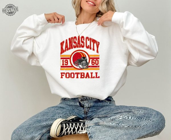 Vintage Kansas City Chiefs Sweatshirt Shirt Trendy Kansas City Football Shirt Chief Football Shirt Vintage Kansas City Chiefs Sweatshirt Unique revetee 3