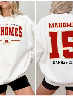 Patrick Mahomes 15 Sweatshirt Kc Football Sweatshirt Xmas Gift Shirt For Football Fan Unique revetee 4