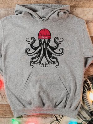 Detroit Hockey Sweatshirt Octopus Hockey T Shirt Detroit Red Wings Sweatshirt Detroit Red Wings Hoodie Red Wings Octopus Red Wings Open House revetee 2