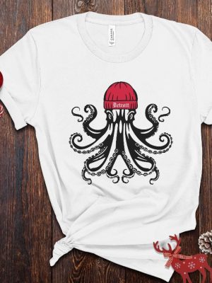 Detroit Hockey Sweatshirt Octopus Hockey T Shirt Detroit Red Wings Sweatshirt Detroit Red Wings Hoodie Red Wings Octopus Red Wings Open House revetee 4