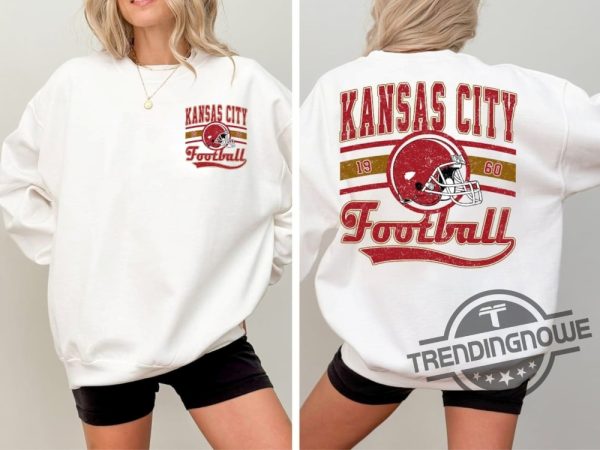 Kansas City Football Sweatshirt Vintage Style Kansas City Football Crewneck Football Sweatshirt Kansas City Shirt Hoodie Gift trendingnowe 1