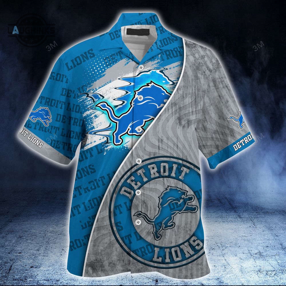 Detroit Lions Nflsummer Hawaii Shirt And Shorts New Trend For This Season Football Button Up Shirt And Shorts Dan Campbell Gift